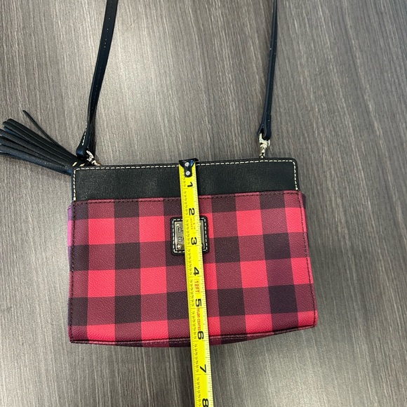 Dooney & Bourke Kenzie Buffalo Plaid Leather Crossbody Purse Bag - Picture 12 of 13